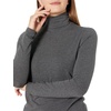 Amazon Essentials Women’s Long-Sleeve Turtleneck Stretch Fleece (Available in Plus Size)(Charcoal Heather)