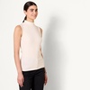 Amazon Essentials Women’s Mock-Neck Slim-Fit Ribbed Knit Cotton Sleeveless Top, Pack of 2(Black/Eggshell White)