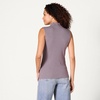 Amazon Essentials Women’s Mock-Neck Slim-Fit Ribbed Knit Cotton Sleeveless Top, Pack of 2(Grey/Black)