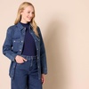 Amazon Essentials Women’s Oversized Heavyweight Denim Shirt Jacket, Relaxed Fit(Medium Wash)
