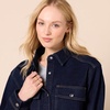 Amazon Essentials Women’s Oversized Heavyweight Denim Shirt Jacket, Relaxed Fit(Rinsed)