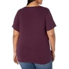 Amazon Essentials Women’s Plus Size Short-Sleeve V-Neck T-Shirt(Burgundy)