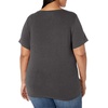 Amazon Essentials Women’s Plus Size Short-Sleeve V-Neck T-Shirt(Charcoal Heather)