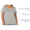 Amazon Essentials Women’s Plus Size Short-Sleeve V-Neck T-Shirt(Light Grey Heather)
