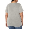 Amazon Essentials Women’s Plus Size Short-Sleeve V-Neck T-Shirt(Light Grey Heather)
