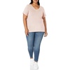 Amazon Essentials Women’s Plus Size Short-Sleeve V-Neck T-Shirt(Light Pink)