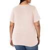 Amazon Essentials Women’s Plus Size Short-Sleeve V-Neck T-Shirt(Light Pink)