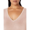 Amazon Essentials Women’s Plus Size Short-Sleeve V-Neck T-Shirt(Light Pink)
