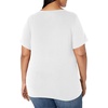 Amazon Essentials Women’s Plus Size Short-Sleeve V-Neck T-Shirt(White)