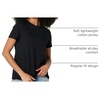 Amazon Essentials Women’s Regular Fit 100% Cotton Crewneck Short Sleeve T-Shirt(Black)