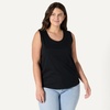 Amazon Essentials Women’s Regular-Fit 100% Cotton Sleeveless Tank Top, Pack of 2(Black)