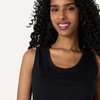 Amazon Essentials Women’s Regular-Fit 100% Cotton Sleeveless Tank Top, Pack of 2(Black)