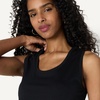 Amazon Essentials Women’s Regular-Fit 100% Cotton Sleeveless Tank Top, Pack of 2(Black/Charcoal Heather)