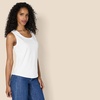 Amazon Essentials Women’s Regular-Fit 100% Cotton Sleeveless Tank Top, Pack of 2(Black/White)