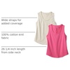 Amazon Essentials Women’s Regular-Fit 100% Cotton Sleeveless Tank Top, Pack of 2(Hot Pink/Oatmeal Heather)
