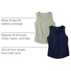 Amazon Essentials Women’s Regular-Fit 100% Cotton Sleeveless Tank Top, Pack of 2(Navy/Sage Green)