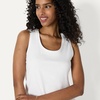 Amazon Essentials Women’s Regular-Fit 100% Cotton Sleeveless Tank Top, Pack of 2(White)