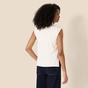 Amazon Essentials Women’s Regular-Fit Cap Sleeve Mock Neck Sweater Top(Eggshell White)
