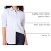 Amazon Essentials Women’s Regular-Fit Long-Sleeve Button-Down Cotton Poplin Shirt, Business Casual(French Blue White Stripe)