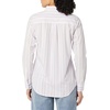 Amazon Essentials Women’s Regular-Fit Long-Sleeve Button-Down Cotton Poplin Shirt, Business Casual(Lilac White Variegated Stripe)