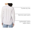 Amazon Essentials Women’s Regular-Fit Long-Sleeve Button-Down Cotton Poplin Shirt, Business Casual(Lilac White Variegated Stripe)
