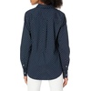 Amazon Essentials Women’s Regular-Fit Long-Sleeve Button-Down Cotton Poplin Shirt, Business Casual(Navy White Dots)