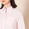 Amazon Essentials Women’s Regular-Fit Long-Sleeve Button-Down Cotton Poplin Shirt, Business Casual(Pink Stripe)