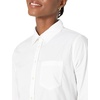 Amazon Essentials Women’s Regular-Fit Long-Sleeve Button-Down Cotton Poplin Shirt, Business Casual(White)