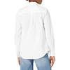 Amazon Essentials Women’s Regular-Fit Long-Sleeve Button-Down Cotton Poplin Shirt, Business Casual(White)