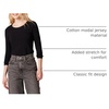 Amazon Essentials Women’s Regular-Fit Long-Sleeve Crewneck T-Shirt (Available in Plus Size)(Black)