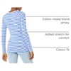 Amazon Essentials Women’s Regular-Fit Long-Sleeve Crewneck T-Shirt (Available in Plus Size)(Blue White Even Stripe)