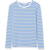 Amazon Essentials Women’s Regular-Fit Long-Sleeve Crewneck T-Shirt (Available in Plus Size)(Blue White Even Stripe)