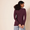 Amazon Essentials Women’s Regular-Fit Long-Sleeve Crewneck T-Shirt (Available in Plus Size)(Burgundy)