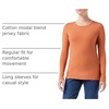 Amazon Essentials Women’s Regular-Fit Long-Sleeve Crewneck T-Shirt (Available in Plus Size)(Caramel)