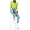 Amazon Essentials Women’s Regular-Fit Long-Sleeve Crewneck T-Shirt (Available in Plus Size)(Lime Green)