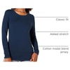 Amazon Essentials Women’s Regular-Fit Long-Sleeve Crewneck T-Shirt (Available in Plus Size)(Navy)