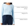 Amazon Essentials Women’s Regular-Fit Long-Sleeve Crewneck T-Shirt (Available in Plus Size)(Sky Blue)
