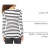 Amazon Essentials Women’s Regular-Fit Long-Sleeve Crewneck T-Shirt (Available in Plus Size)(White/Black Stripe)