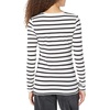 Amazon Essentials Women’s Regular-Fit Long-Sleeve Crewneck T-Shirt (Available in Plus Size)(White/Black Stripe)