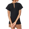 Amazon Essentials Women’s Regular-Fit Short Flutter Cape Sleeve Crewneck T-Shirt(Black)