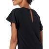 Amazon Essentials Women’s Regular-Fit Short Flutter Cape Sleeve Crewneck T-Shirt(Black)
