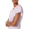Amazon Essentials Women’s Regular-Fit Short Flutter Cape Sleeve Crewneck T-Shirt(Lilac Animal)