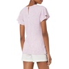 Amazon Essentials Women’s Regular-Fit Short Flutter Cape Sleeve Crewneck T-Shirt(Lilac Animal)