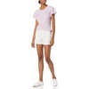 Amazon Essentials Women’s Regular-Fit Short Flutter Cape Sleeve Crewneck T-Shirt(Lilac Animal)