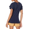 Amazon Essentials Women’s Regular-Fit Short Flutter Cape Sleeve Crewneck T-Shirt(Navy Blue)