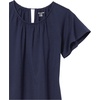 Amazon Essentials Women’s Regular-Fit Short Flutter Cape Sleeve Crewneck T-Shirt(Navy Blue)