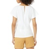 Amazon Essentials Women’s Regular-Fit Short Flutter Cape Sleeve Crewneck T-Shirt(White)