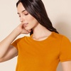 Amazon Essentials Women’s Regular-Fit Short-Sleeve Crewneck T-Shirt, Multipacks(2-pack Coral Orange/Golden Yellow)