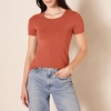 Amazon Essentials Women’s Regular-Fit Short-Sleeve Crewneck T-Shirt, Multipacks(2-pack Terracotta/Light Pink)