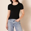 Amazon Essentials Women’s Regular-Fit Short-Sleeve Crewneck T-Shirt, Multipacks(Black/White)